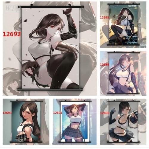 Final Fantasy VII FF7 Tifa Lockhart Anime Posters Wall Poster Canvas Painting Wall Decor Poster Wall Art Picture Home Decor