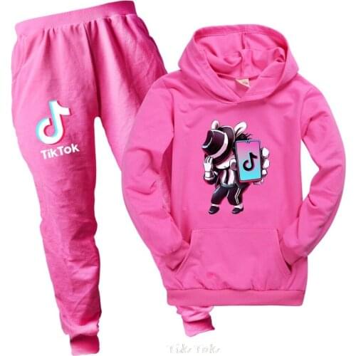 Tik Tok 2Pcs Suits Baby Girls Tracksuit Autumn Baby Boys Cartoon Clothing Sets Children Girls Fashion Clothes