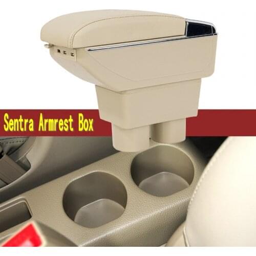 Leather Car Center Console Armrests Storage Box for Nissan Tiida Nissan Sylphy Sedan Free Shipping