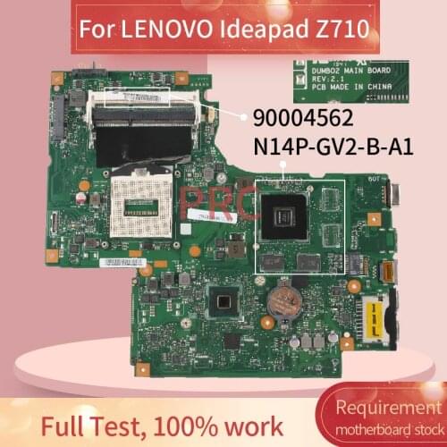 DUMBO2 For LENOVO Z710 rPGA947 Laptop Motherboard 90004562 SR17E N14P-GVW-B-A1 DDR3 Notebook Mainboard