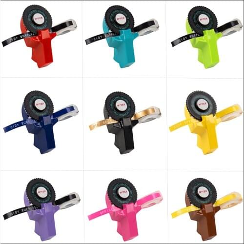 Multicolor portable handheld MINI Motex E101 label machine and compatible 3D dymo hand-decorated 9mm embssed label tape