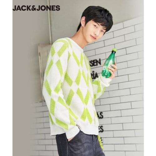 JackJones Mens Ribbed Round Neckline Regular fit Unisex Lovers Knit Sweater|220325003