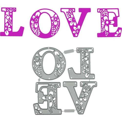 Capital Letter LOVE Cutting Dies Scrapbooking Stuff Cutter Craft Mold For DIY Diary Book Handmade Congratulation Card Decorating