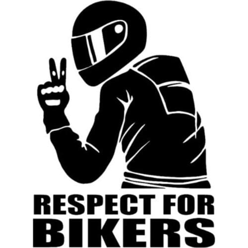 Car Stickers Respect For Bikers Cyclists Sticker Funny 3D Motorcycle Decal JDM Auto Vinyl Decoration Car Styling Accessories