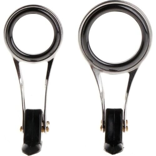 OOTDTY Guide Ring Fishing Rod Line Guides Top Rings Folding Stainless Steel Telescopic DIY Eye Ring Repair Kit Tackle
