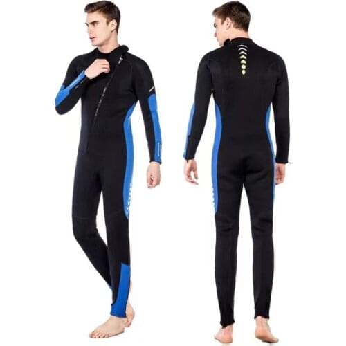 Long-sleeved Cold-proof Snorkeling Winter Swimwear Men One- Piece Warm Surfing Wetsuit Women Neoprene Swim Wetsuits Solid