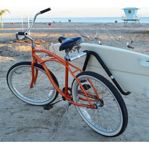 Portable Bicycle Board Surfing Carrier Surfboard Wakeboard Bike Rack Mount Seat Post Practical Surfboard Bike-Side Holder Riding