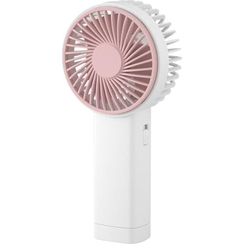 Mini Handheld Fan Portable Cooling Fan Personal Fan Desk Fan Night Lamp USB Rechargeable with Lanyard for Travel Office Home Use