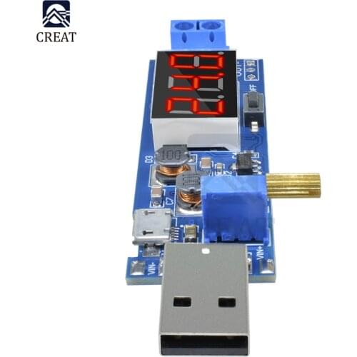 Digital LED DC-DC 5V to 3.5V 12V USB Step UP Down Power Supply Boost Buck Converter Module Adjustable Board DC 1.2V-24V DIY