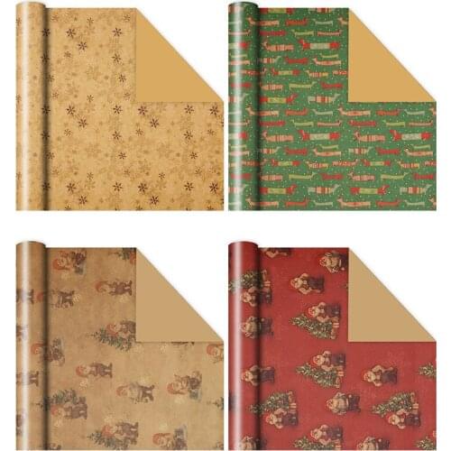 Christmas green wrapping paper decoration craft paper Gift Wrap Artware Packing Package Paper Christmas gift paper