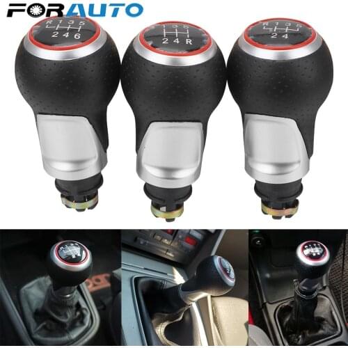 12mm 5/6 Speed Lever Stick Gear Shift Knob For Audi A4 B6 B7 B8 A6 S4 8K A5 8T Q5 8R S Line Ibiza 6J Seat Leon Mk1 Passat Golf