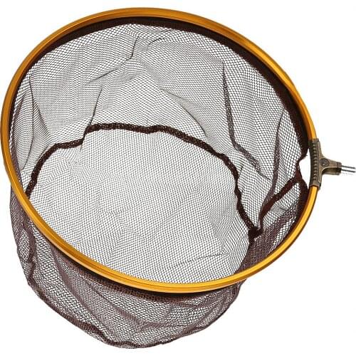 Folding Stainless Steel Fishing Landing Net Carp Trout Fish Net Hand Net-D29/35cm Rive Fishing Ocean Sea Fishing Head Net