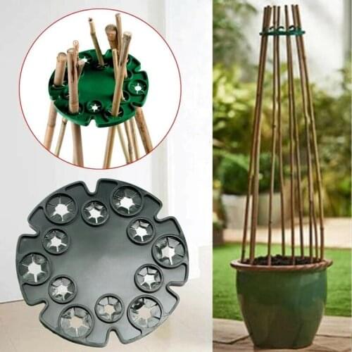 Garden Climbing Plant Support Peas Beans Fixed Frame Bamboo Wigwam Holder Cane Stakes For Support Climbing Plants 2021