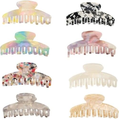 Tie dye Acetate Women Hair Claws Crab Clamps Charm Solid Color Colorful Hair Clips Fashion Make Up Hairdress Hair Styling Tool