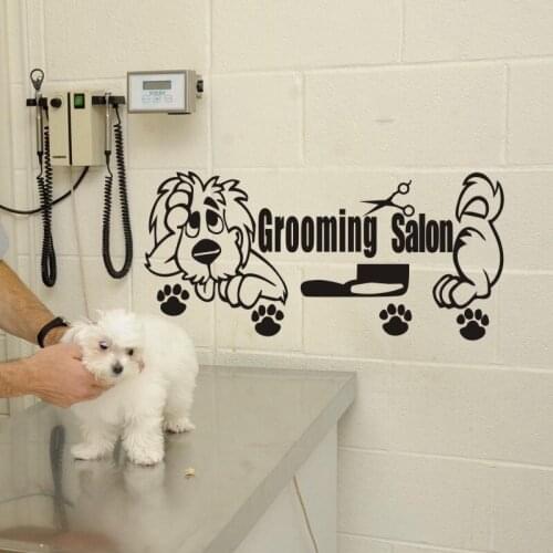 Grooming Salon Decal Pet Shop Sticker Decal Posters Vinyl Wall Art Decals Parede Decor Mural Pet Clinic Decal Sticker