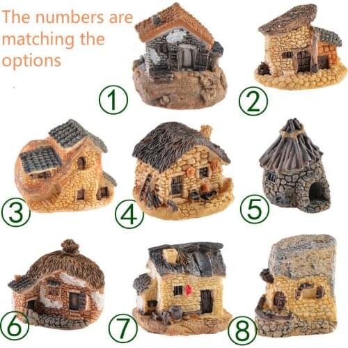 Small House Micro Landscape Decorating Accessories Resin Small House Decoration Villa Decoration Desk Decoration
