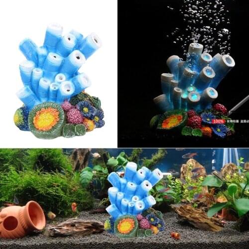 Aquarium Resin Decoration Landscaping Fish Tank Decoration Bubble Coral Pendulum Inflatable Pump Bubble Stone Aerator