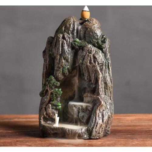 Wierook Waterval Incense Holder Storage Backflow Waterfall Smoke Incensario Home Zen Decor Bruleur D'Encens Incense Burners Base