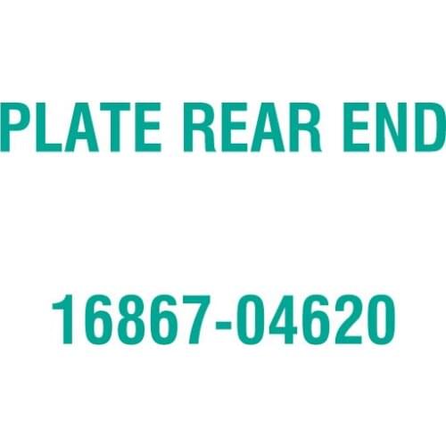 For Kubota 16867-04620 PLATE REAR END