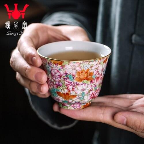 Zhongjiayao enamel Master Cup Jingdezhen Tea Set Handmade small tea cup