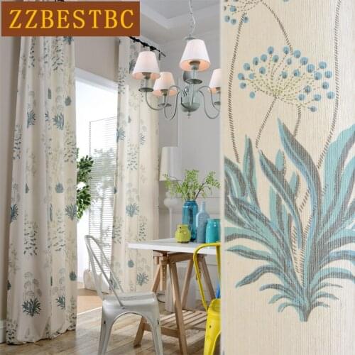 ZZBESTBC Modern High Quality Cotton And Linen Printed Curtains For Living Room Bedroom Childrens Room Exquisite Custom Curtains