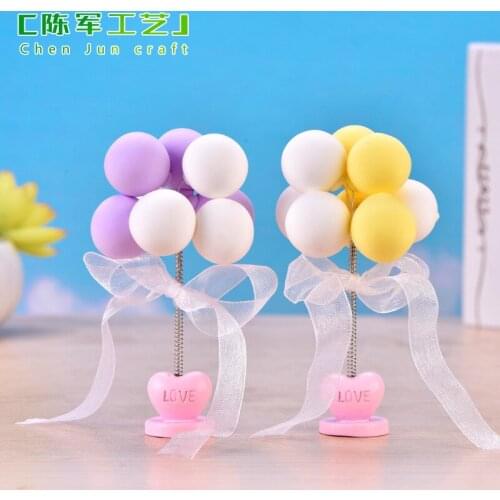 1bunch Miniatures Mini cute Candy Balloons with LOVE heart DIY Fairy Garden Miniature Home Ornaments Terrarium Figurines Gift