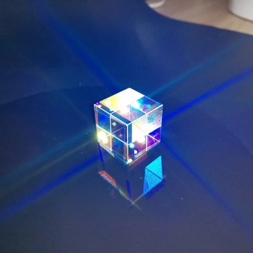 Creative Gift of Cubic Science Cube Diamond Mirror for Rainbow Light Photography with Hexahedral Prism
