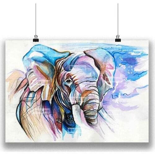 5D Diy diamond painting Elephant cross stitch Diamond embroidery Needlework Rhinestone Mosaic Home decor wall stick