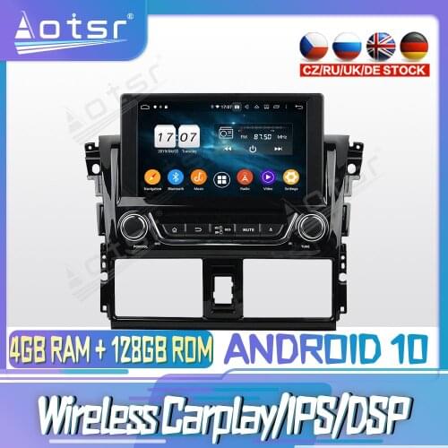 Android 10 PX6 128G For TOYOTA YARIS 2013 2014 2015 DVD GPS Navigation Auto Radio Stereo Video Multimedia Player HeadUnit 2din