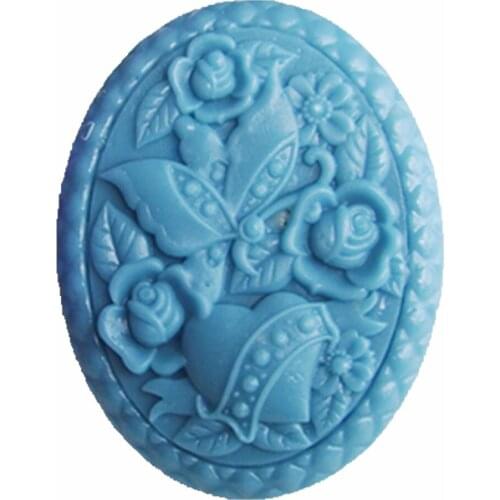 Butterfly Heart Flowers Mould S434 Craft Art Silicone 3D Soap Mold Craft Molds DIY Handmade Candle Molds