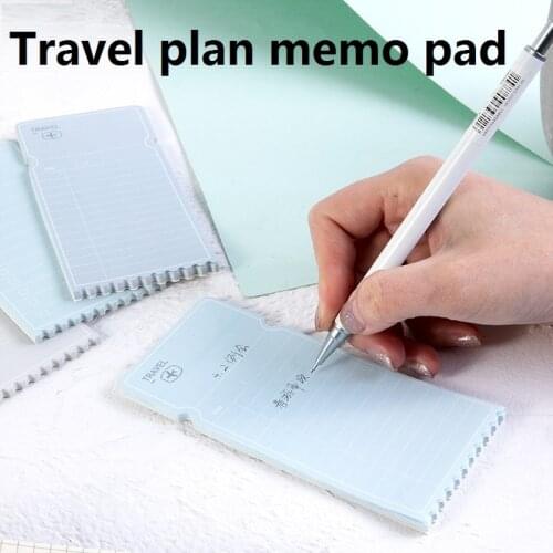 4Packs x 30Sheets Travel Plan Stickers 58x128mm Memorandum Business Trip Family Travel School Activities Deli 25609