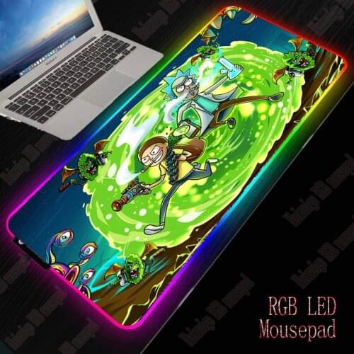 XGZ BEST Morty Anime Large Gaming Mouse Pad Gamer Locking Edge Keyboard Mouse Mat Gaming Grande Desk Mousepad for CSGO Games