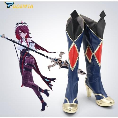 Genshin Impact Rosaria Cosplay Shoes Boots