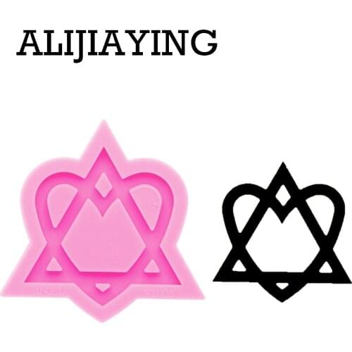 DY0285 Smooth art design Love letter form molds Keychain Silicone Mould sign/emblem logo epoxy resin molds DIY craf mold