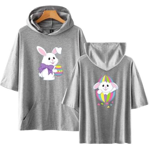 Easter Day T Shirt Men Women T-shirt Cosplay Rabbit Print Men Women Hooded Tops Casual Top Girls Fashion Streetwear