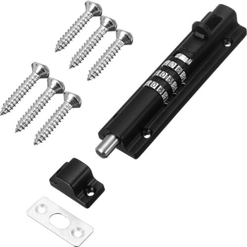 Horizontal Horizontal Door Bolt Lock Sliding Combination Code Can Be Reset for Gate Garage Cabinet