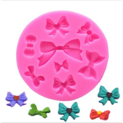 Exquisite bow silicone mold DIY fondant cake mold chocolate fudge mold baking utensils