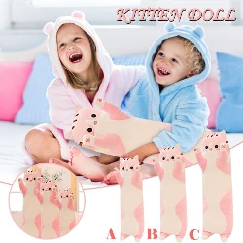 Kawaii Plush Toys Sofa Pillow Long Cotton Buddies Animal Cute Cat Doll Plush Toy Soft Stuffed Sleeping Pillow peluche peluches
