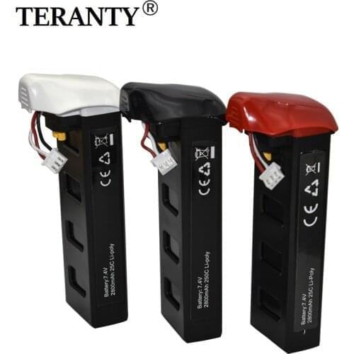 Red/white/black For MJX Bugs 2 B2W B2C Battery 7.4V 2800mah 25C Li-po Battery For MJX B2W B2C RC quadcopter drone spare parts