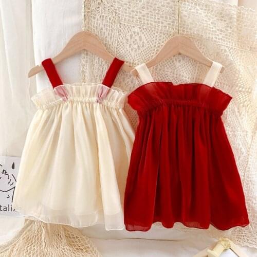 Girls' summer dress new SLING DRESS childrens Princess Dress