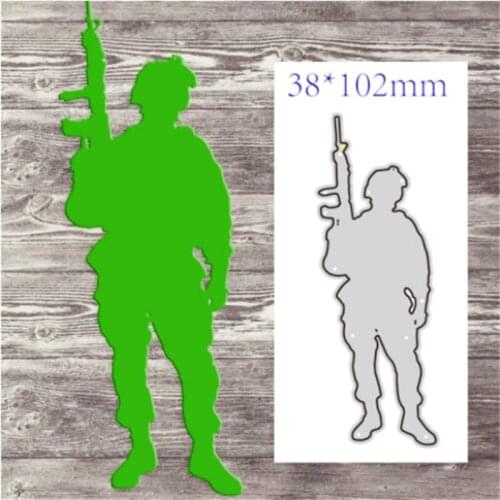 Soldier Metal Cutting Dies for Scrapbooking Handmade Tools Mold Cut Stencil New 2021 DIY Card Make Mould Model Craft Decoration