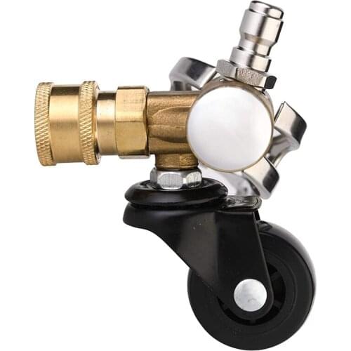 Undercarriage Cleaner Swivel Wheel for Pressure Washer, Underbody Car Wash, 1/4 Inch Quick Connector, 4000 PSI