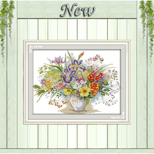 Autumnal scenery pond house diy decor Painting Counted Print on canvas DMC 14CT 11CT Cross Stitch Needlework Kits embroidery Set