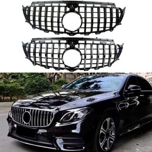 Front Bumper Racing Grill Billet Grille Cover For Mercedes-Benz W213 E-Class 2016-2020 GT