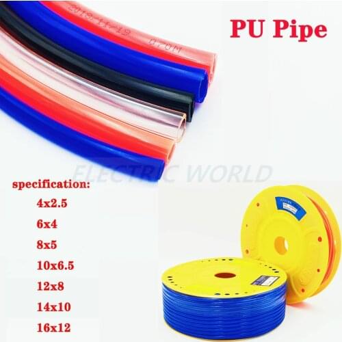 Pneumatic Pipe air tubing Component parts 4*2.5mm 6*4mm 8*5mm hose connector Pu Air Line Hose for Compressor Pneumatic tube