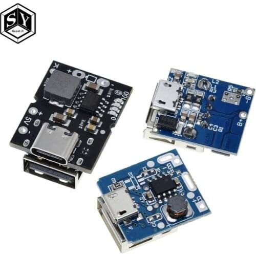 Type-C / Micro USB 5V 1A 2A Boost Converter Step-Up Power Module Mobile Power Bank Accessories With Protection LED Indicator