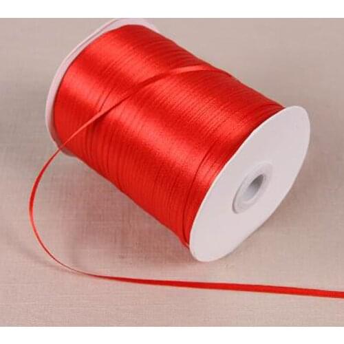 REDJCK 20/50/100 Yards 3 mm Width Satin Ribbon DIY Material Polyester Sewing Webbing Ribbons For Craft Supplies Gift Box Packing