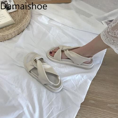 Sandalias de tacom Roman Sports Sandals Fairy Style 2021new Summer Ins Trendy Comfortable Platform Students All-Match Super Hot