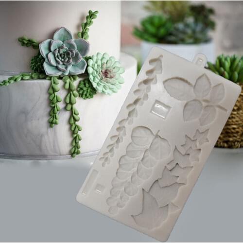 Trailing Leaves Mould Silicone Mold Fondant Cake Decorating Tools Chocolate Gumpaste Molds, Sugarcraft, Kitchen Gadget