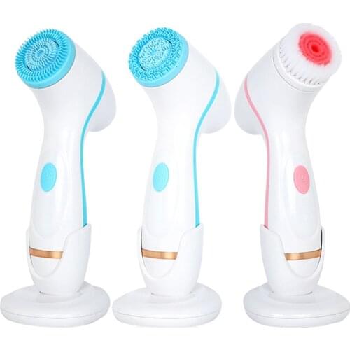 Silicone Facial Cleansing Brush Electric Face Cleaner Brush Skin Care Deep Cleaning Spin Cleanser Sonic Brush Head Spin Beatuty